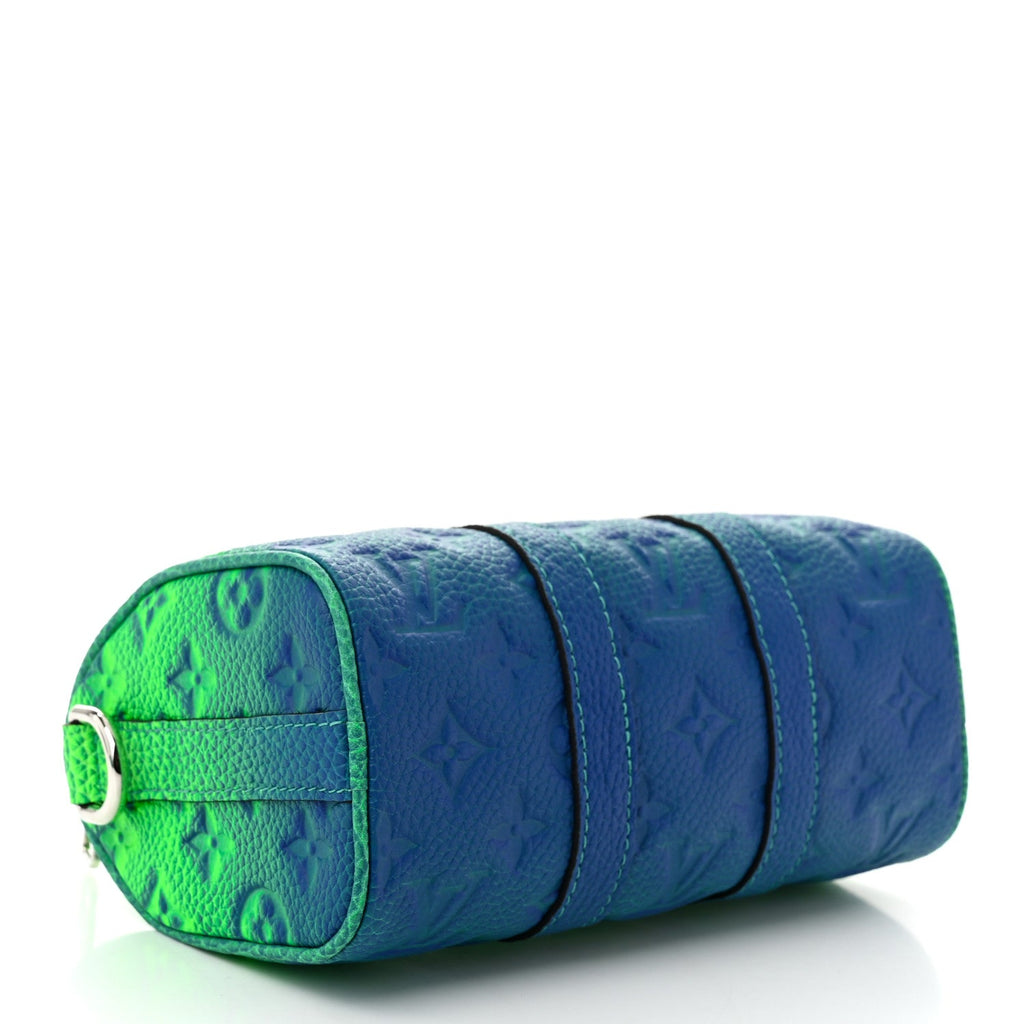 Taurillon Illusion Keepall XS Bleu Vert