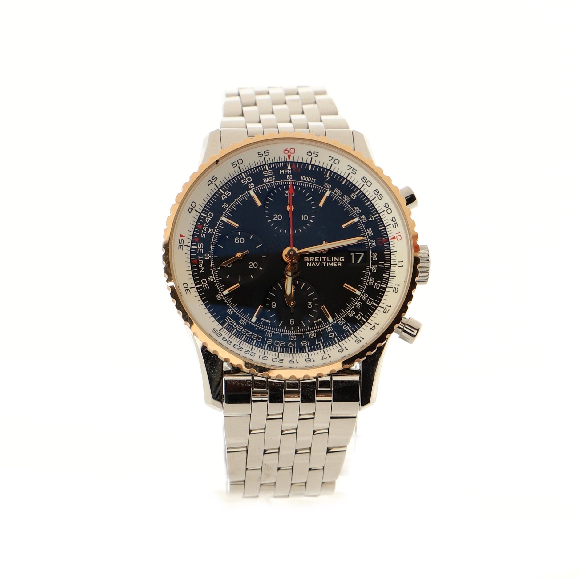 Navitimer 01 Chronograph Automatic Watch Stainless Steel and Rose Gold 41