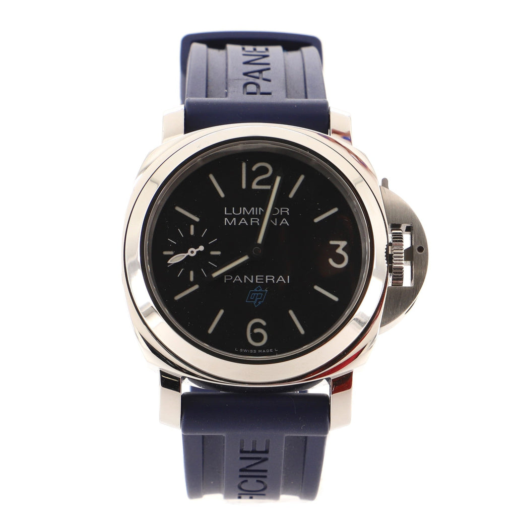 Luminor Marina Logo Manual Watch Stainless Steel and Rubber 44
