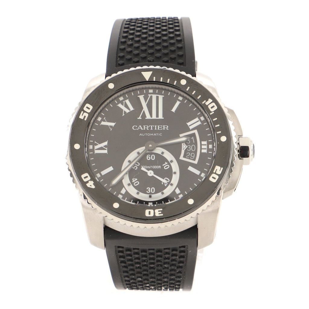 Calibre de Cartier Automatic Watch Stainless Steel and Rubber 41