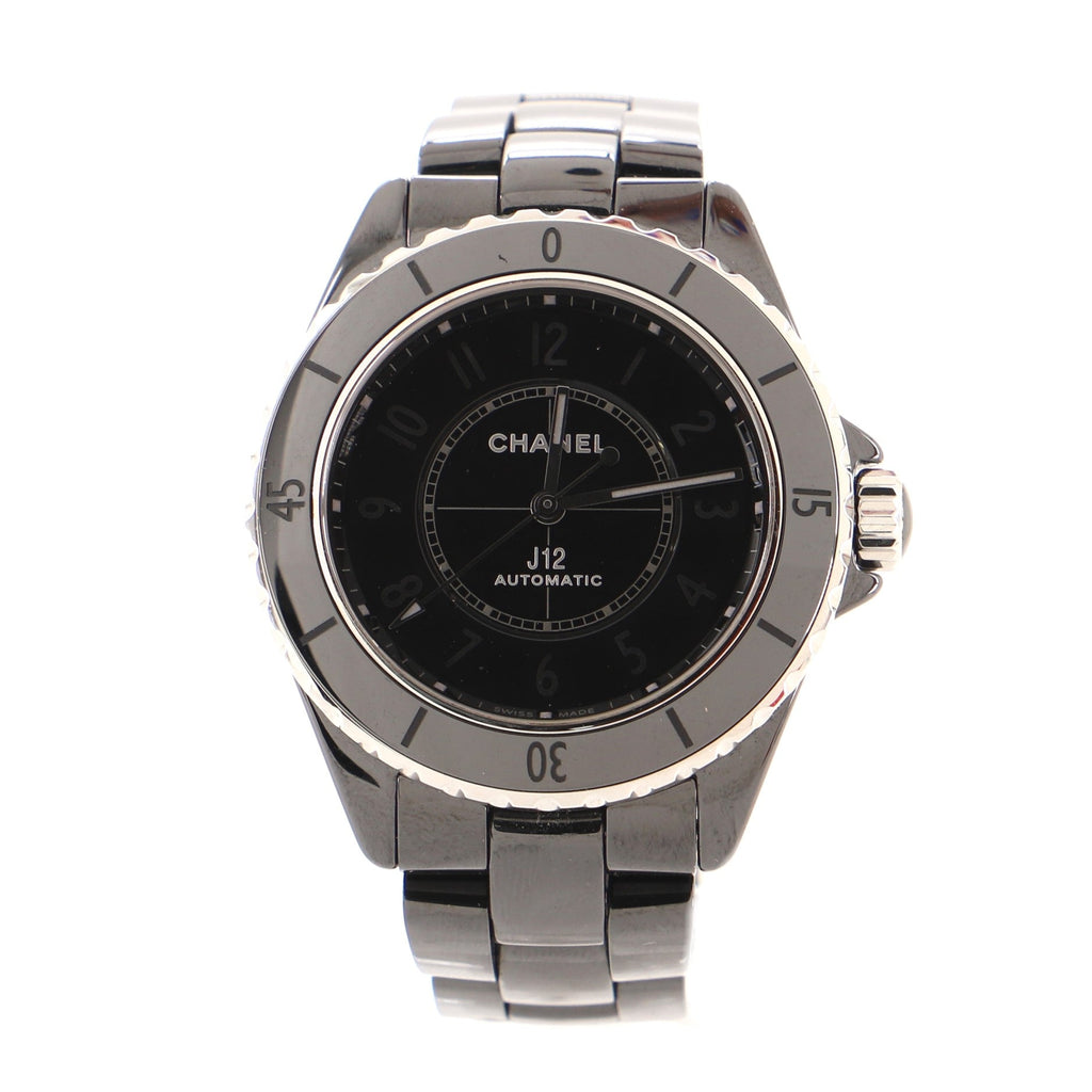 J12 Phantom Automatic Watch Ceramic and Stainless Steel 38