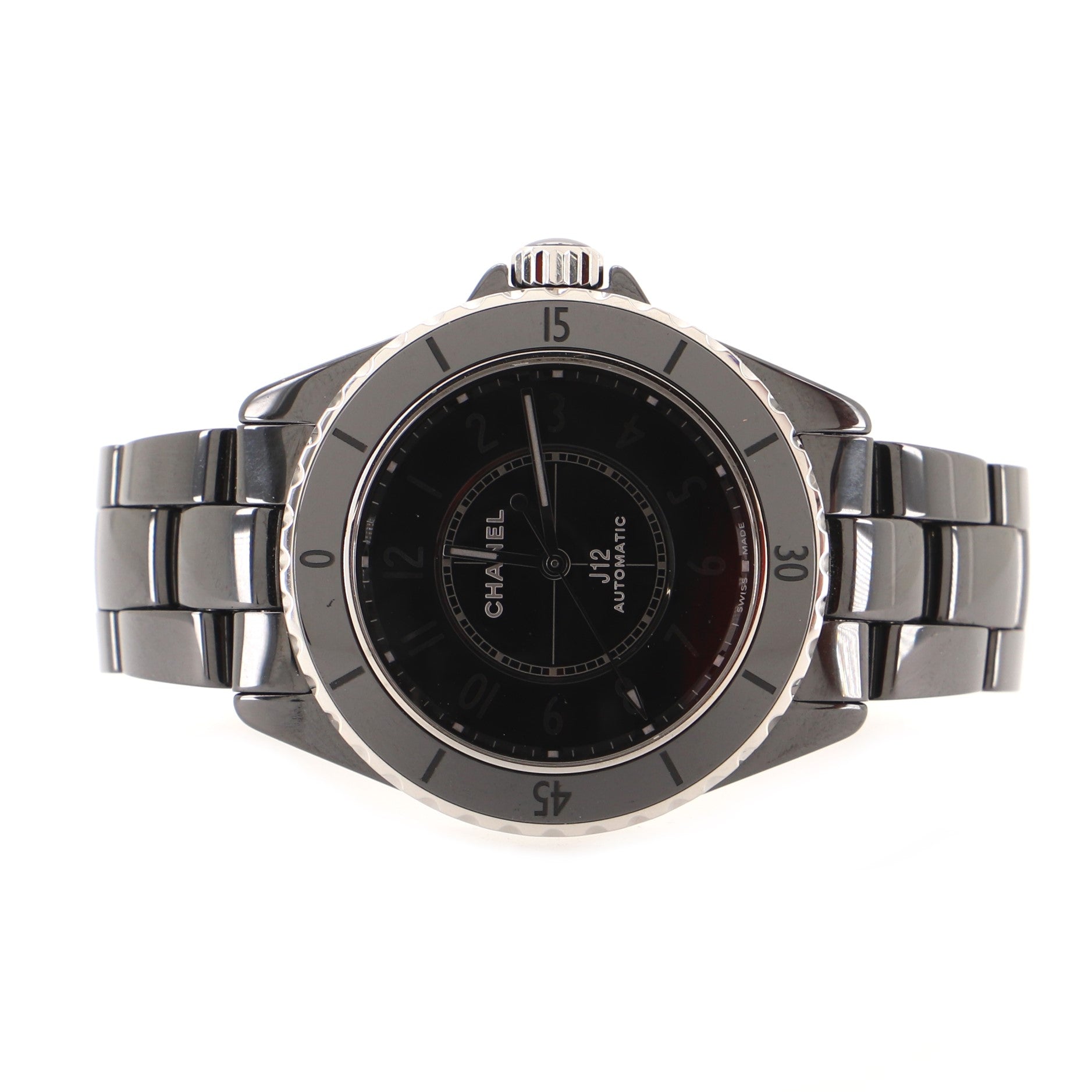J12 Phantom Automatic Watch Ceramic and Stainless Steel 38