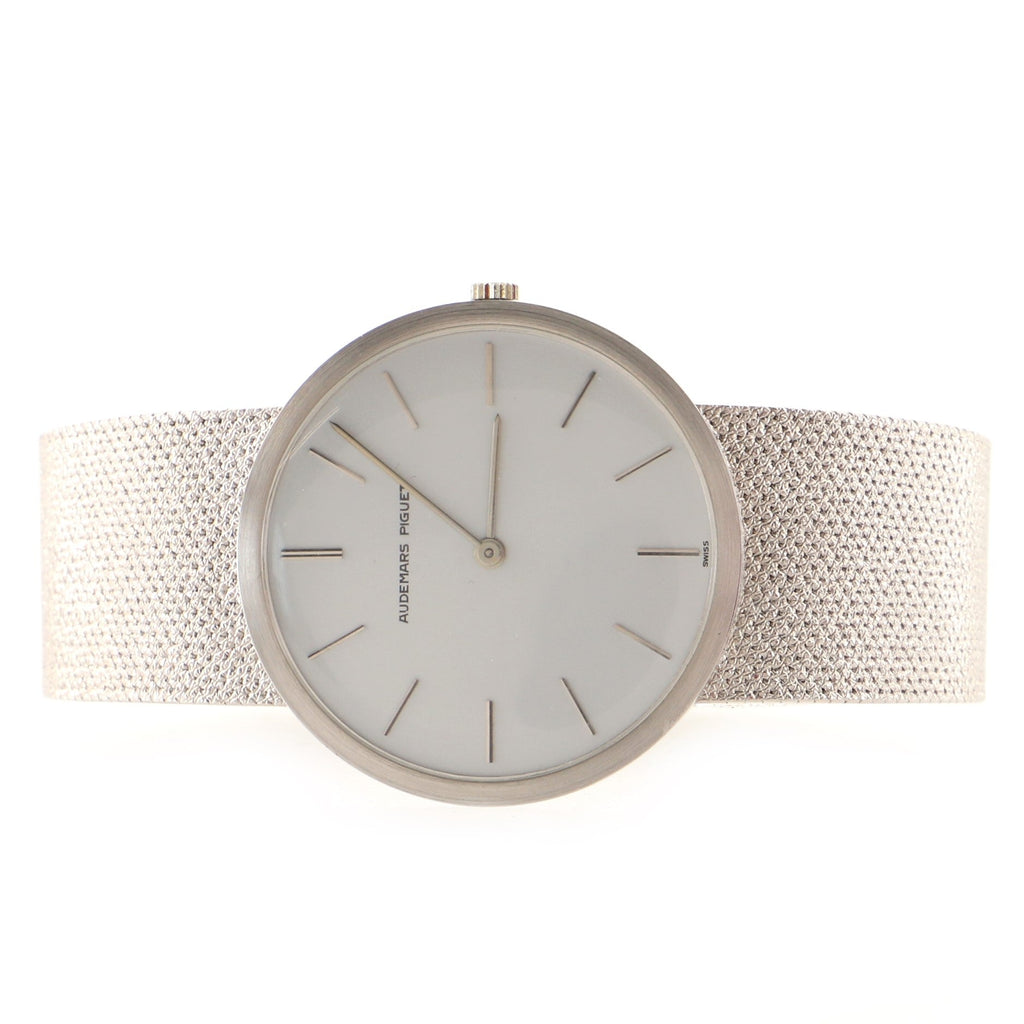 Vintage Ultra Thin Manual Bracelet Watch White Gold 33