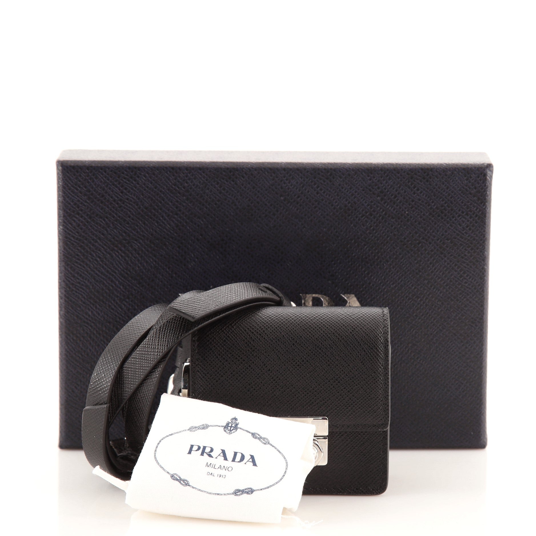 Sound Wallet with Strap Saffiano Leather Mini