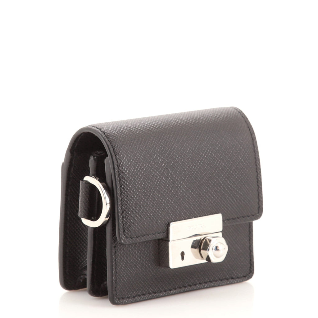 Sound Wallet with Strap Saffiano Leather Mini