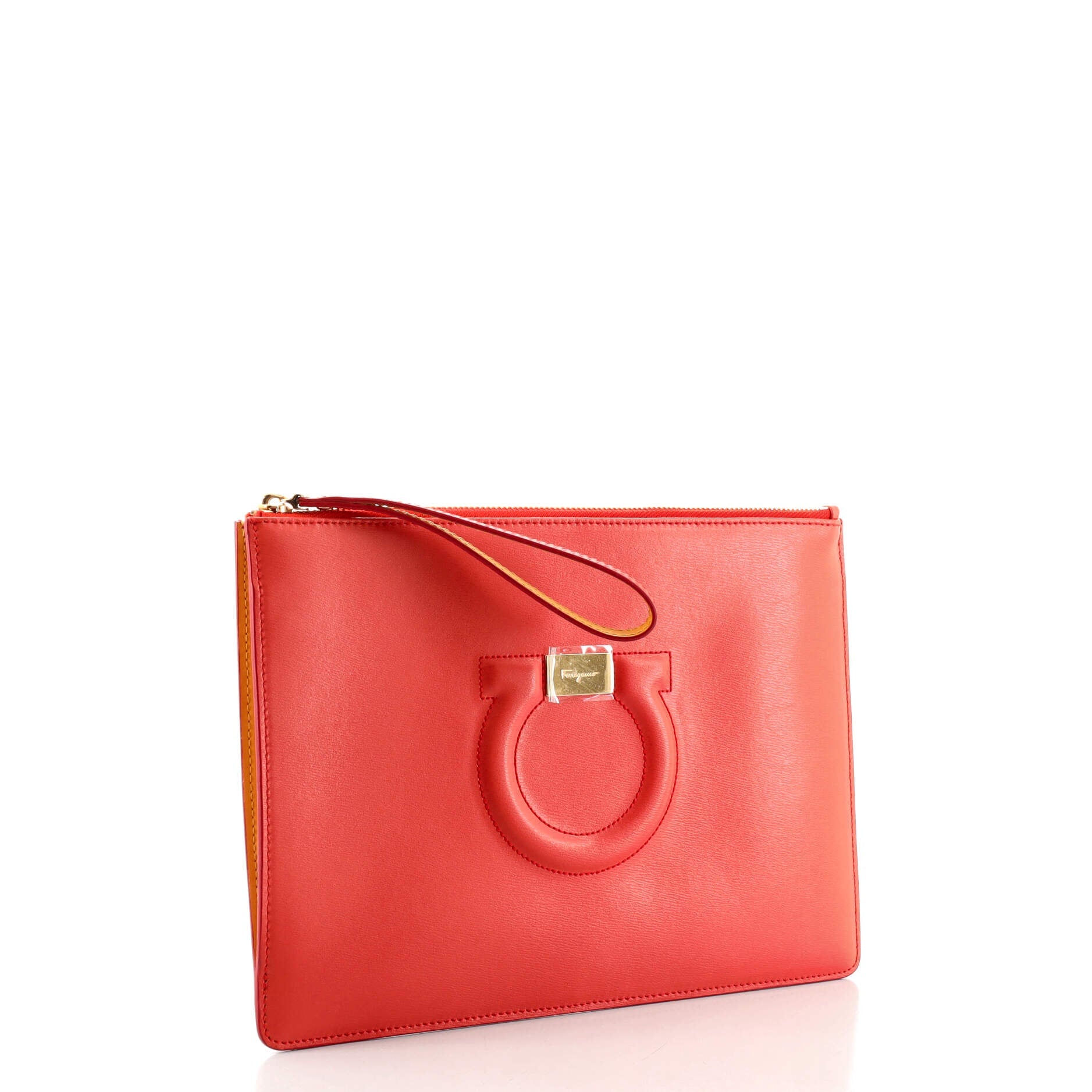 Gancini Wristlet Clutch Leather Medium