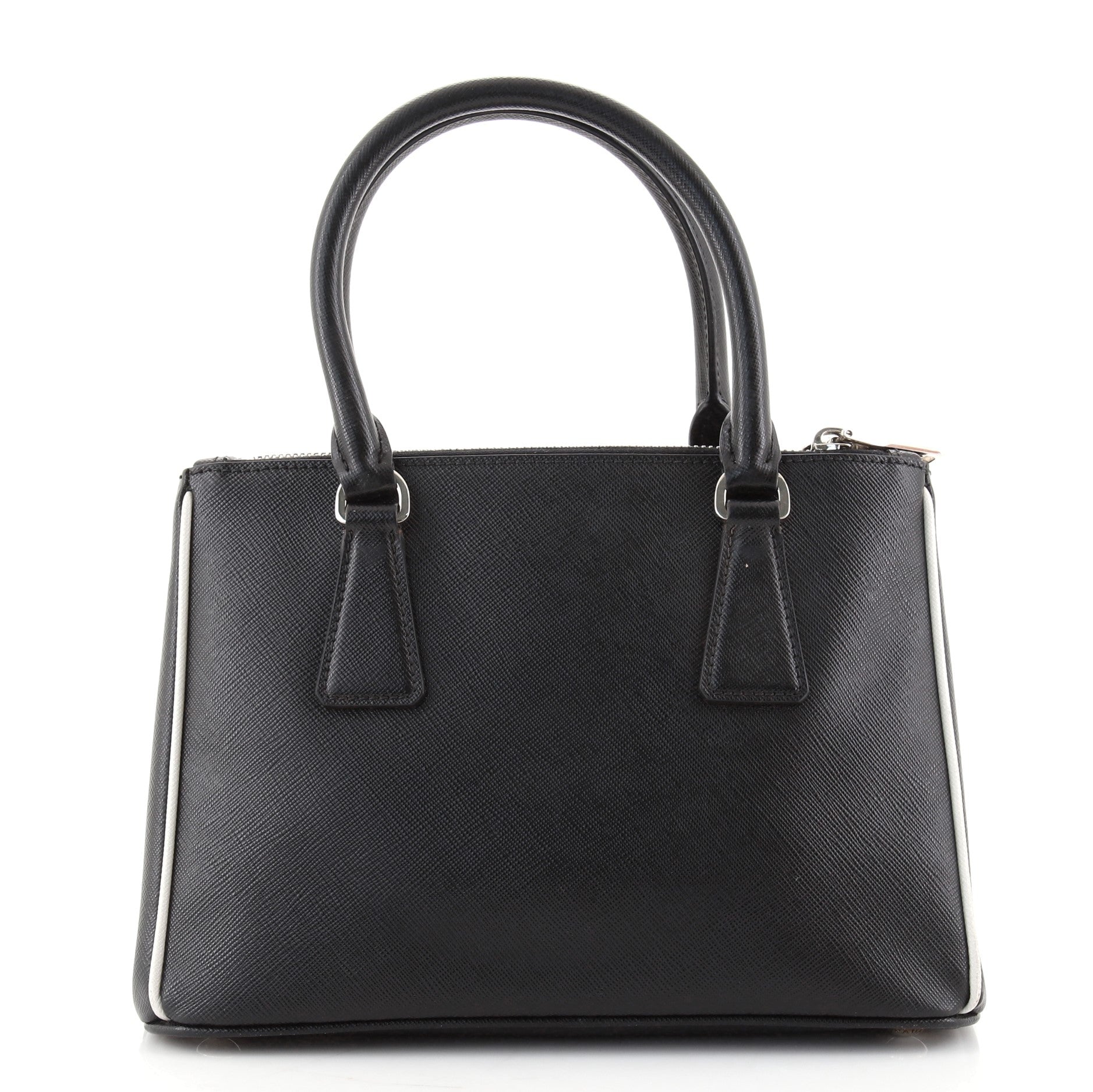 Double Zip Lux Tote Saffiano Leather Mini