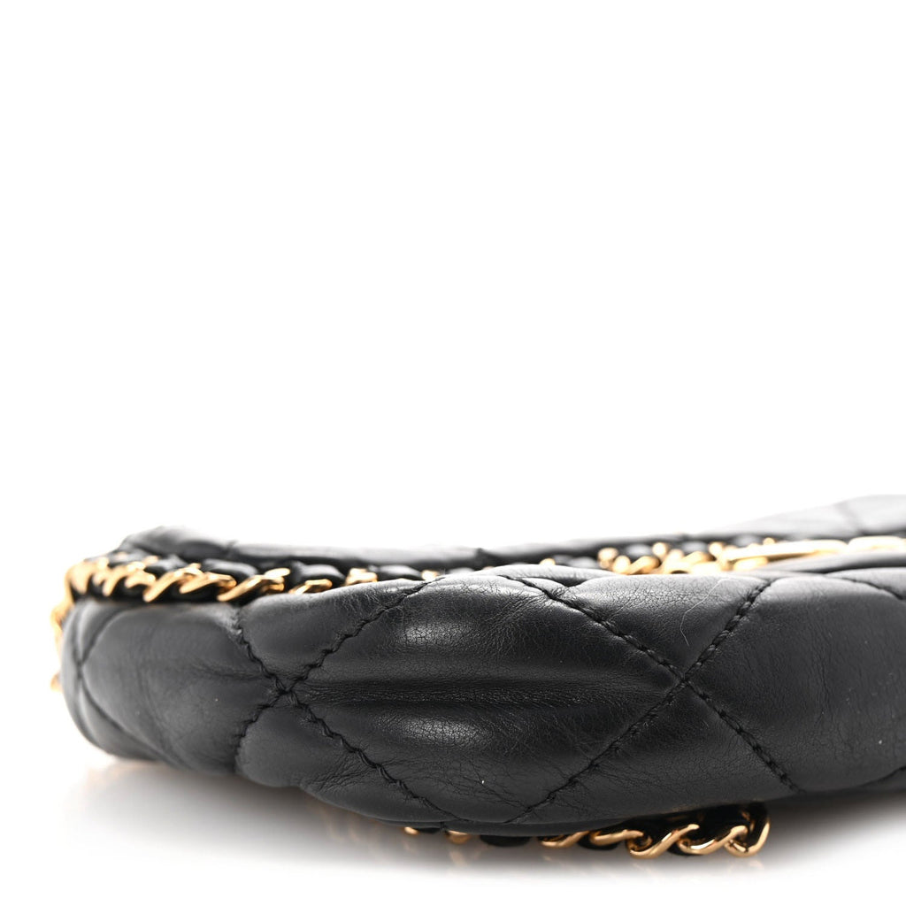 Calfskin Mini Chain Me Flap Black