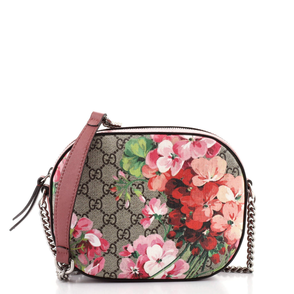 Chain Crossbody Bag Blooms Print GG Coated Canvas Mini