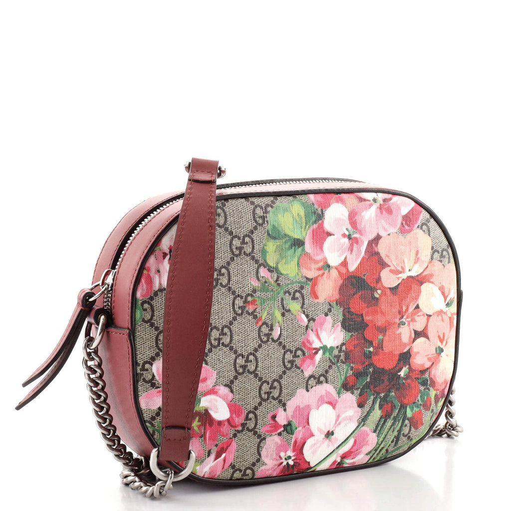 Chain Crossbody Bag Blooms Print GG Coated Canvas Mini