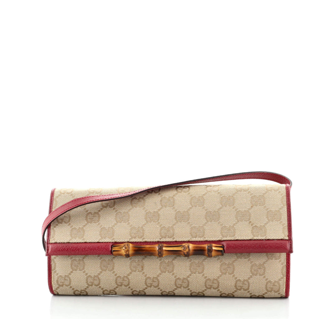 Bamboo Bar Clutch GG Canvas
