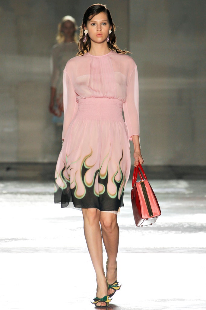 Prada 'Spring 2012 Pleated Flame' Skirt - Women's 44