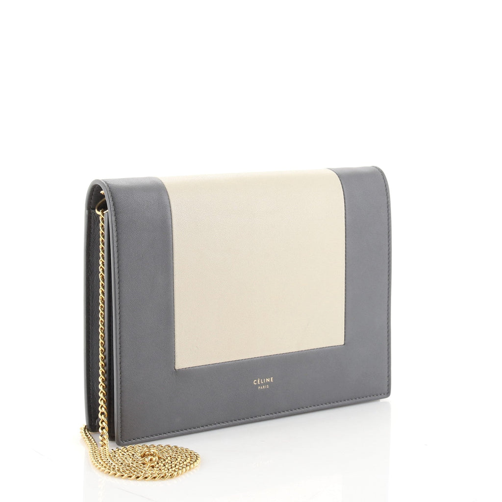 Frame Evening Clutch on Chain Leather