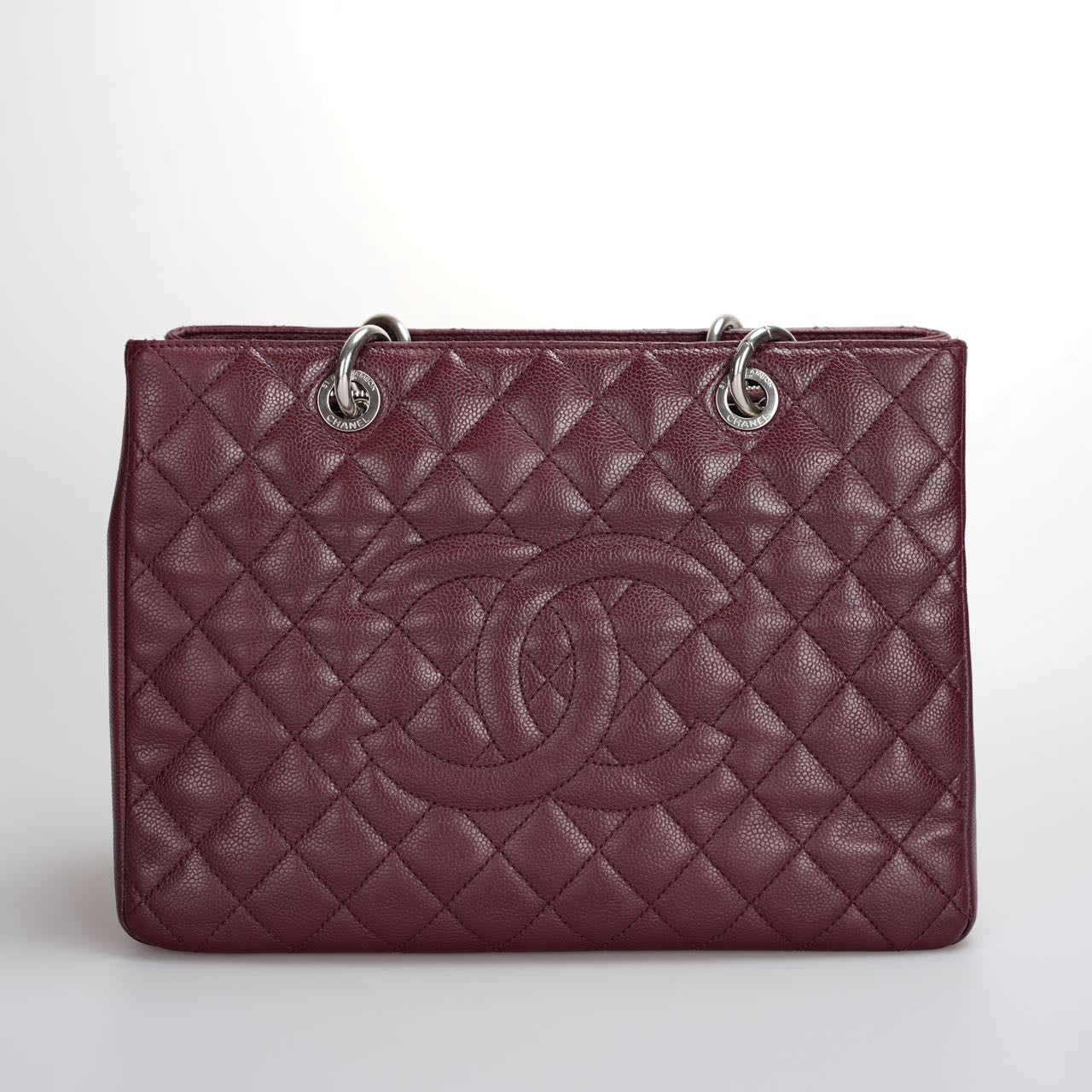 Chanel shopping Tote Burgundy medium Cavier Leather