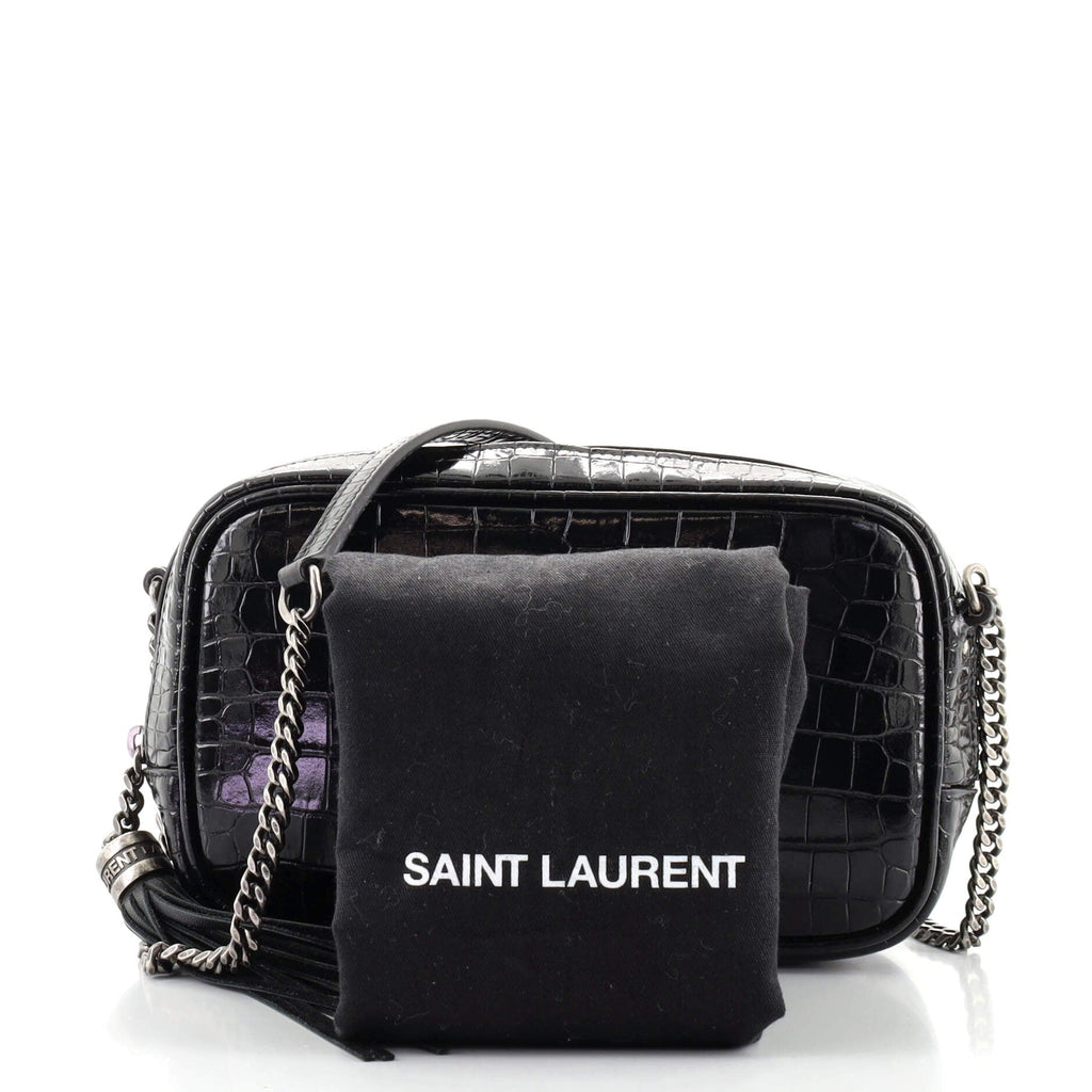 Lou Camera Bag Crocodile Embossed Leather Mini