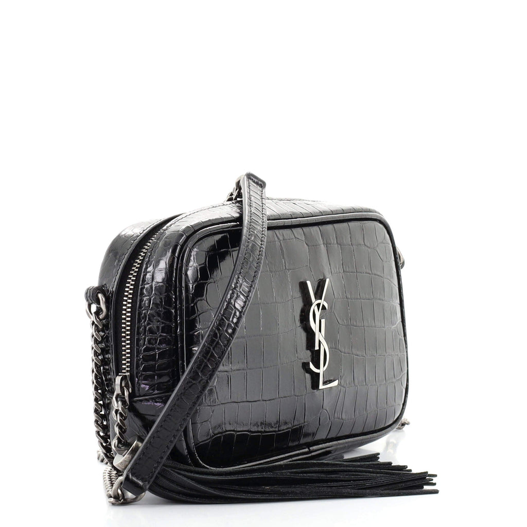 Lou Camera Bag Crocodile Embossed Leather Mini
