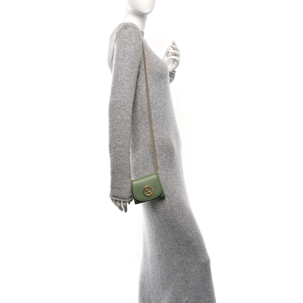 Roxy Calfskin Medium Blondie Chain Wallet Salamander Green