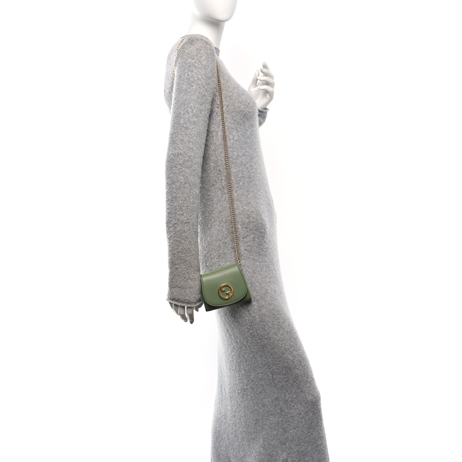 Roxy Calfskin Medium Blondie Chain Wallet Salamander Green