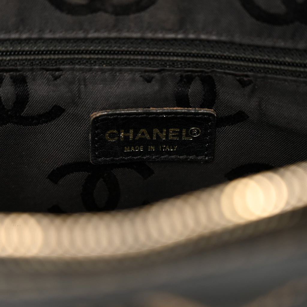 Calfskin Wild Stitch Vertical Top Handle Bag Black