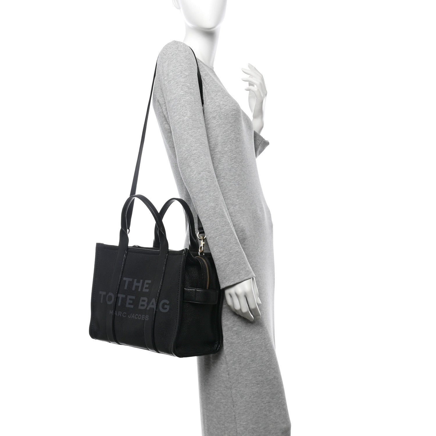Grained Calfskin Medium The Tote Bag Black