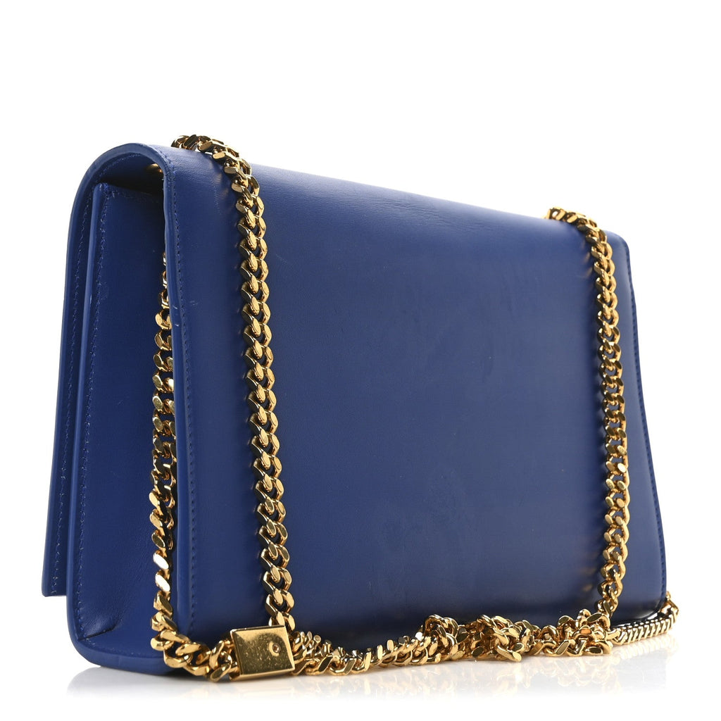 Smooth Calfskin Medium Classic Monogram Kate Tassel Satchel Royal Blue