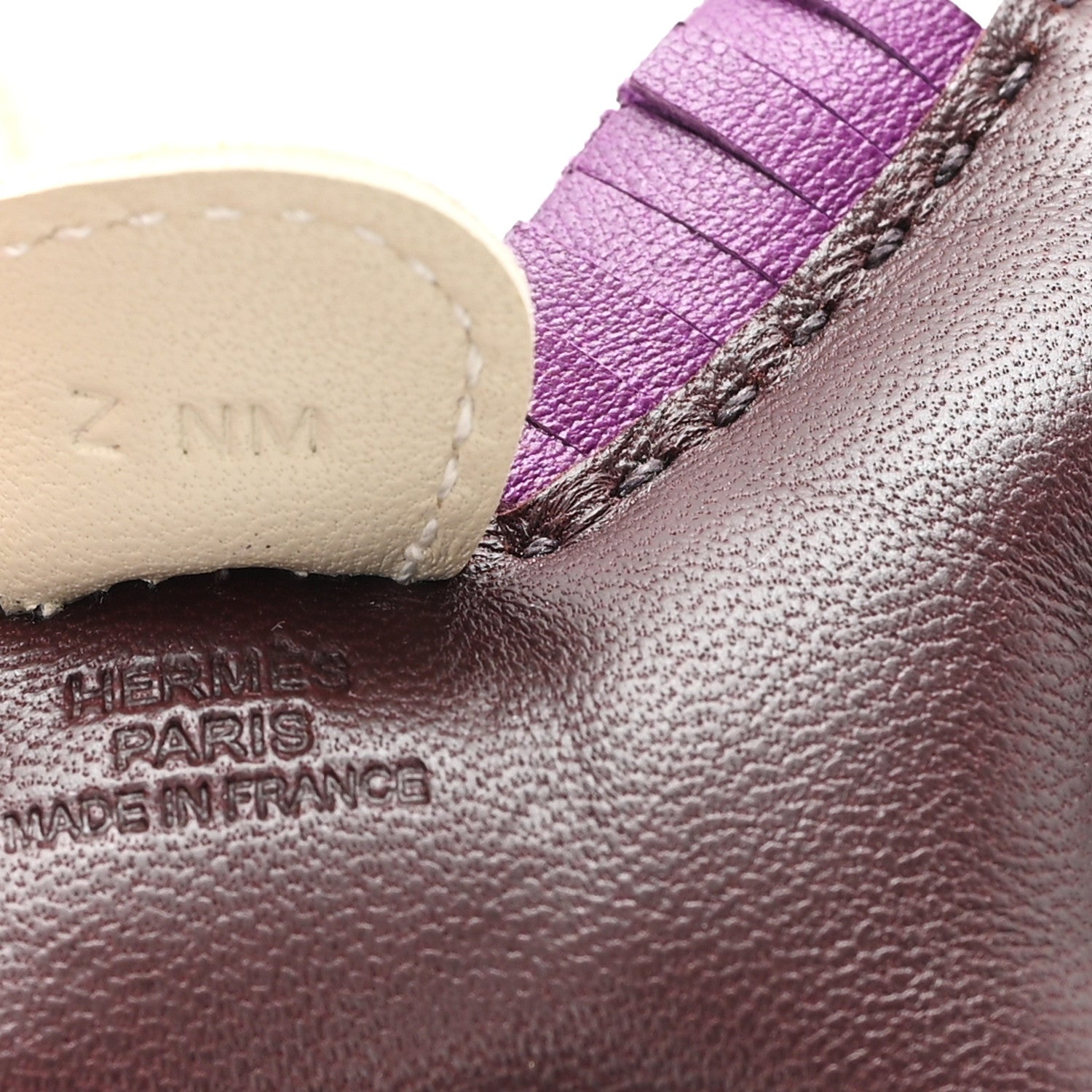 Milo Lambskin Grigri Rodeo Horse Bag Charm PM Rouge Sellier Craie Violet