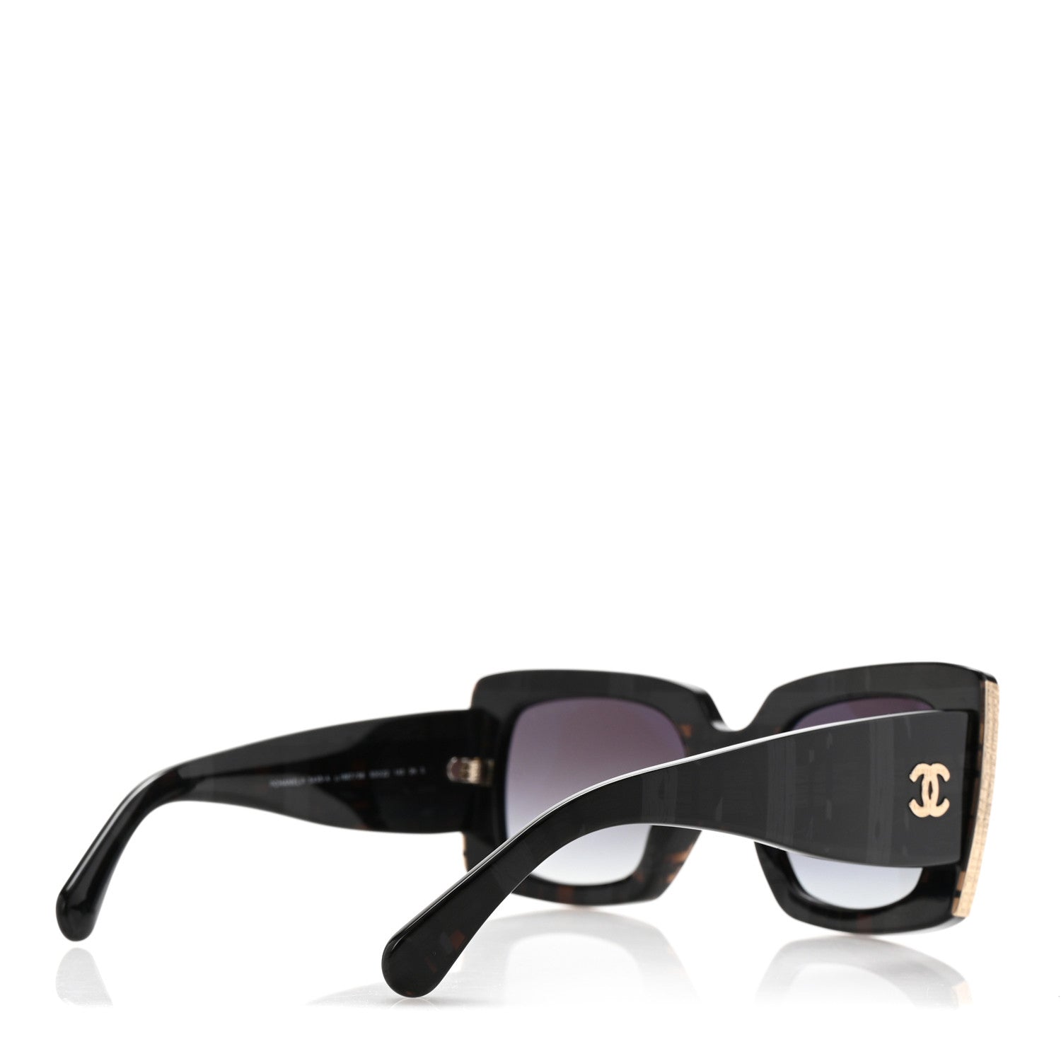 Acetate Rectangle Sunglasses 5435-A Black