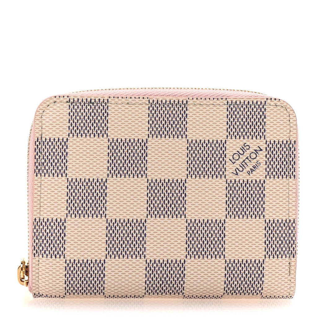Damier Azur Zippy Coin Purse Rose Ballerine