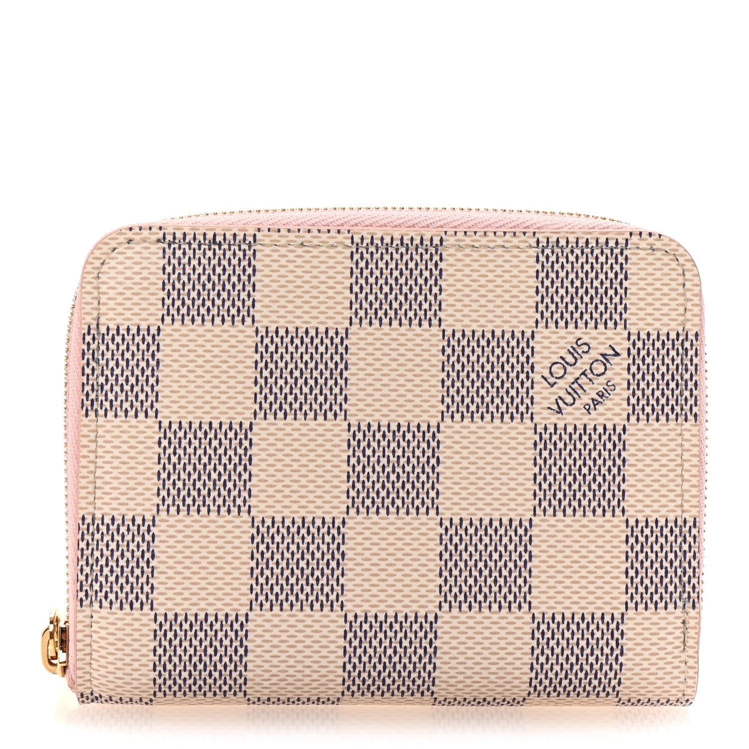 Damier Azur Zippy Coin Purse Rose Ballerine