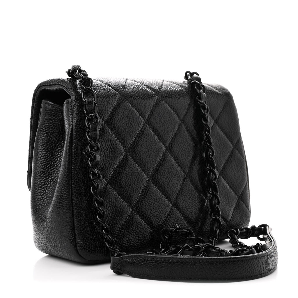 Caviar Quilted Incognito Mini Square Flap Black