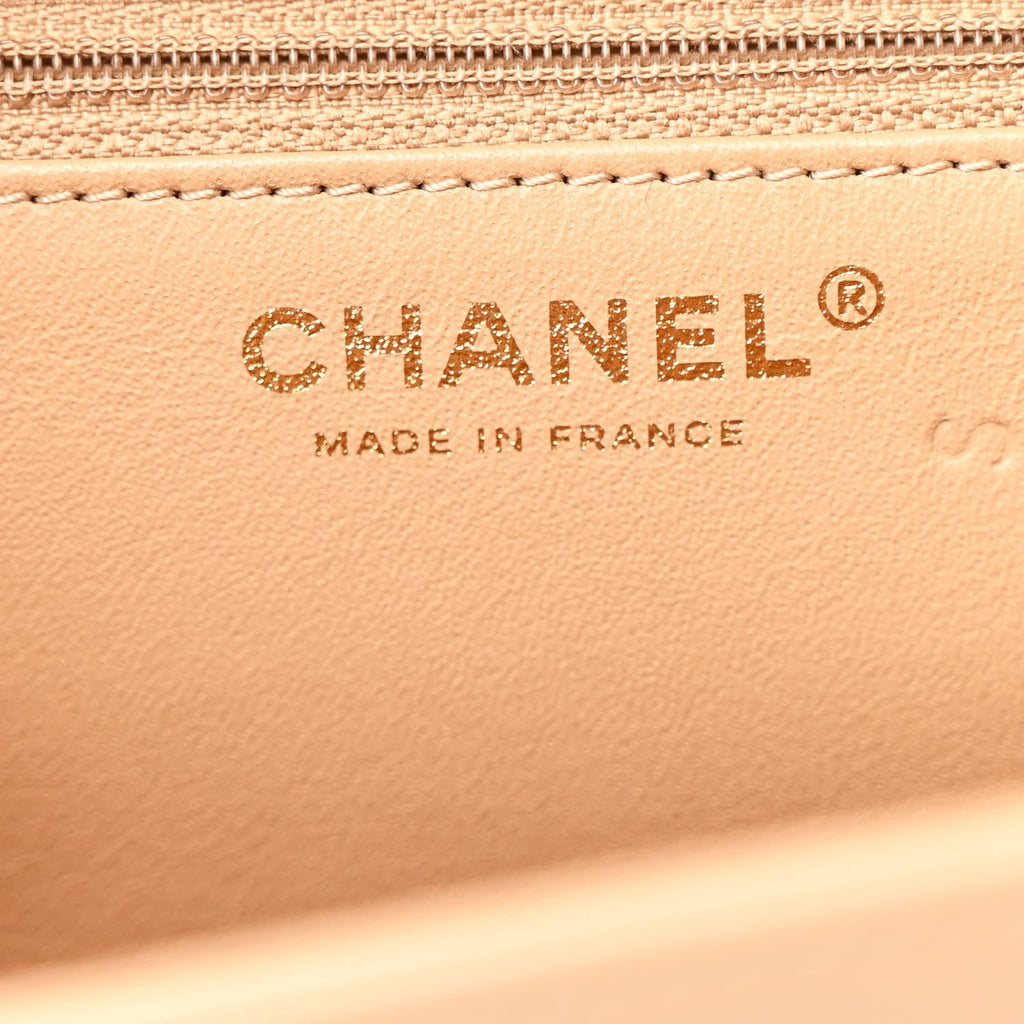 Calfskin Quilted Chevron In The City Bag Beige
