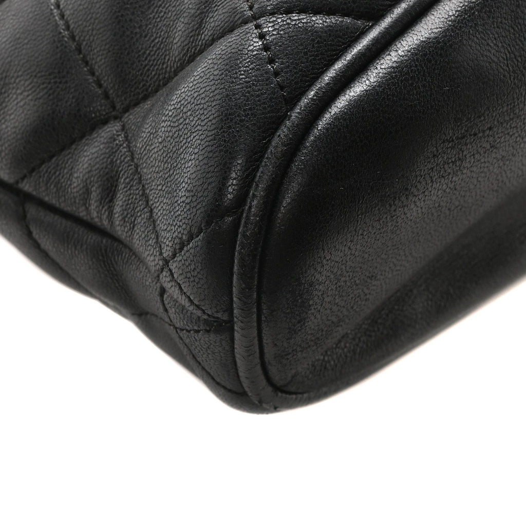 Caviar Quilted Shoulder Bag Black