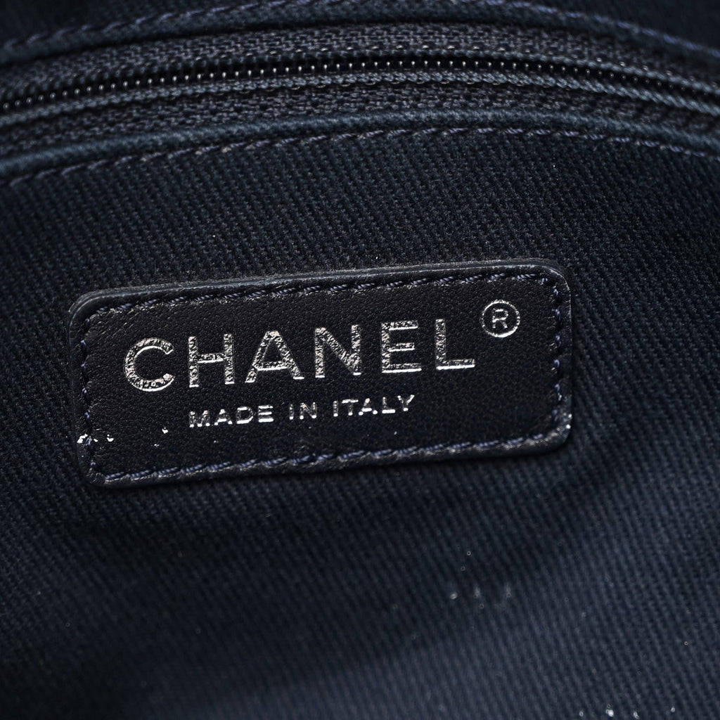 Denim Large Shopping Tote Blue
