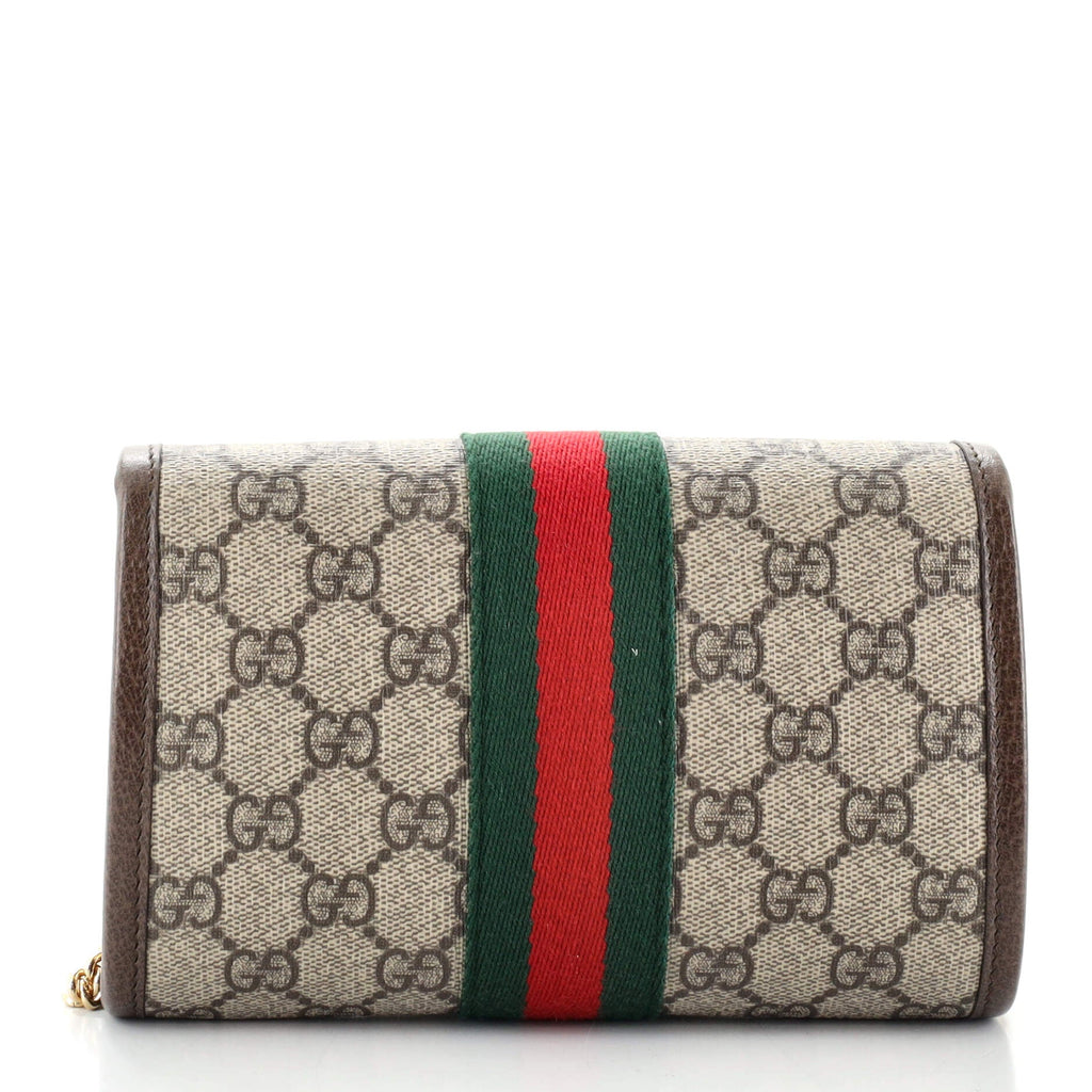 Rajah Web Chain Shoulder Bag GG Coated Canvas Mini