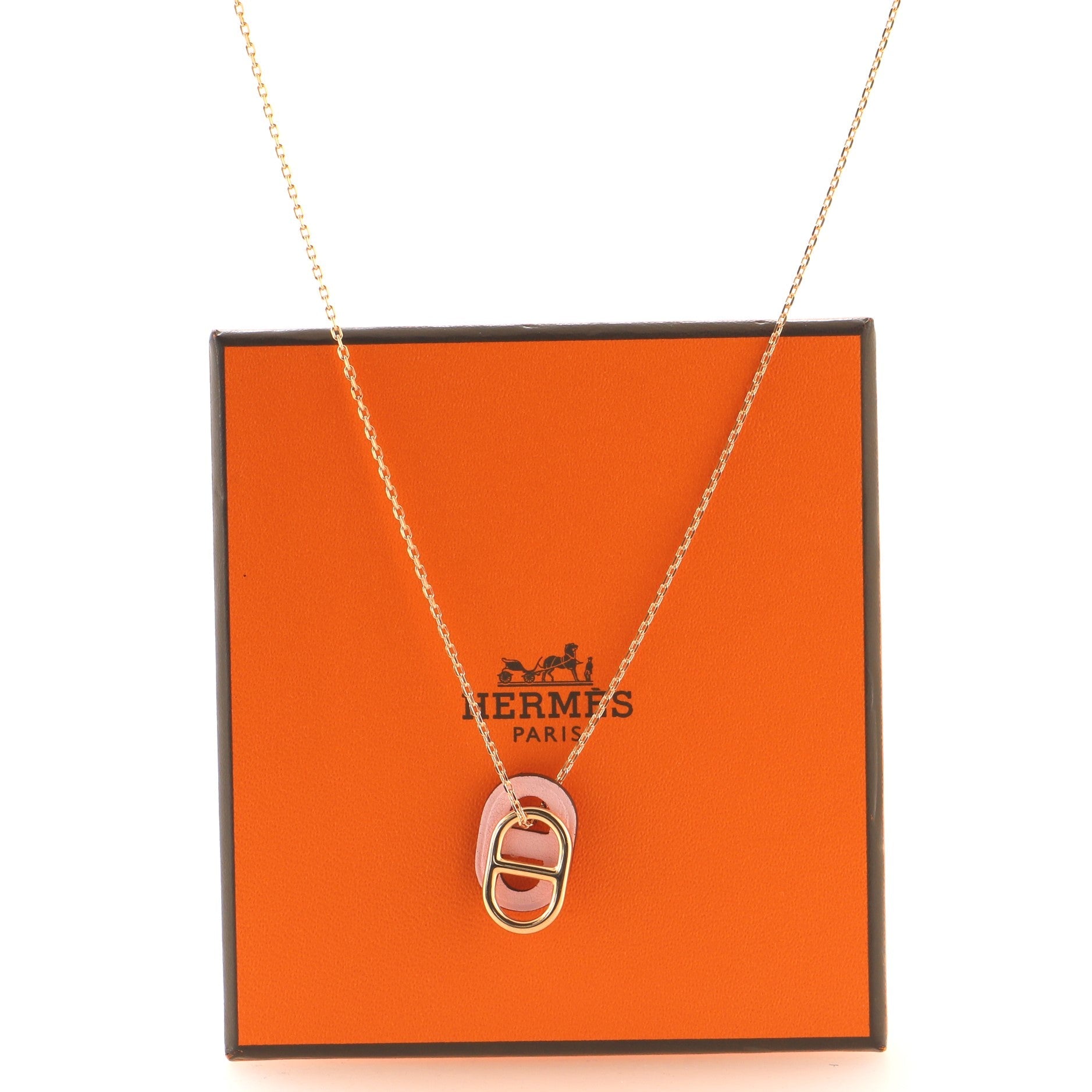 O'Maillon Pendent Necklace Metal and Leather