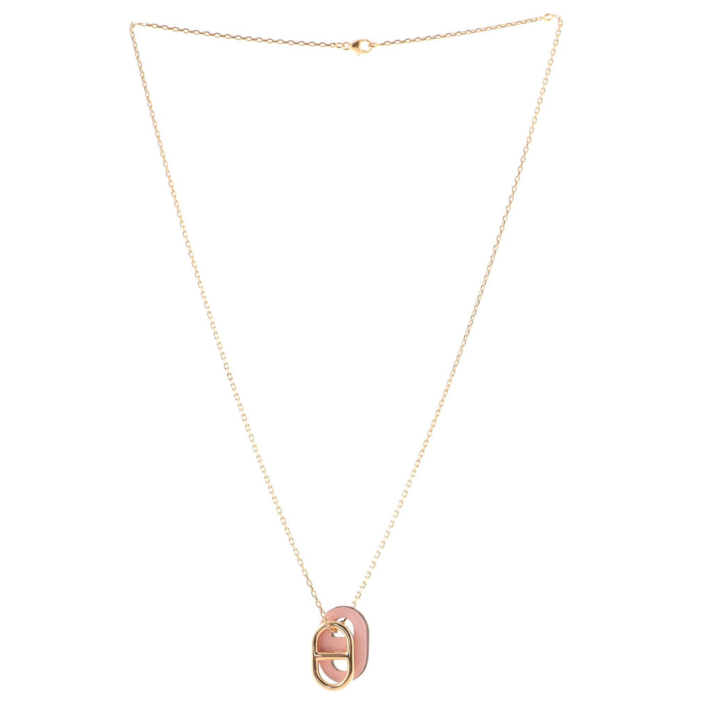 O'Maillon Pendent Necklace Metal and Leather