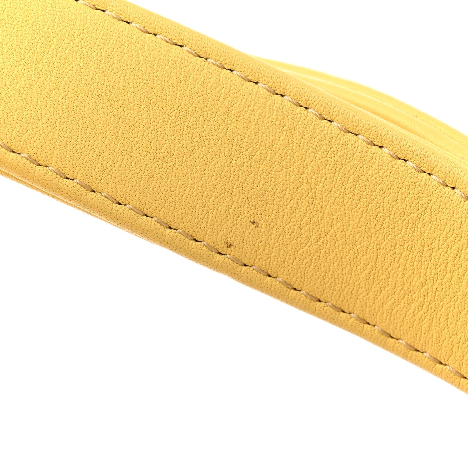 Lambskin Quilted North South Boy Flap Yellow