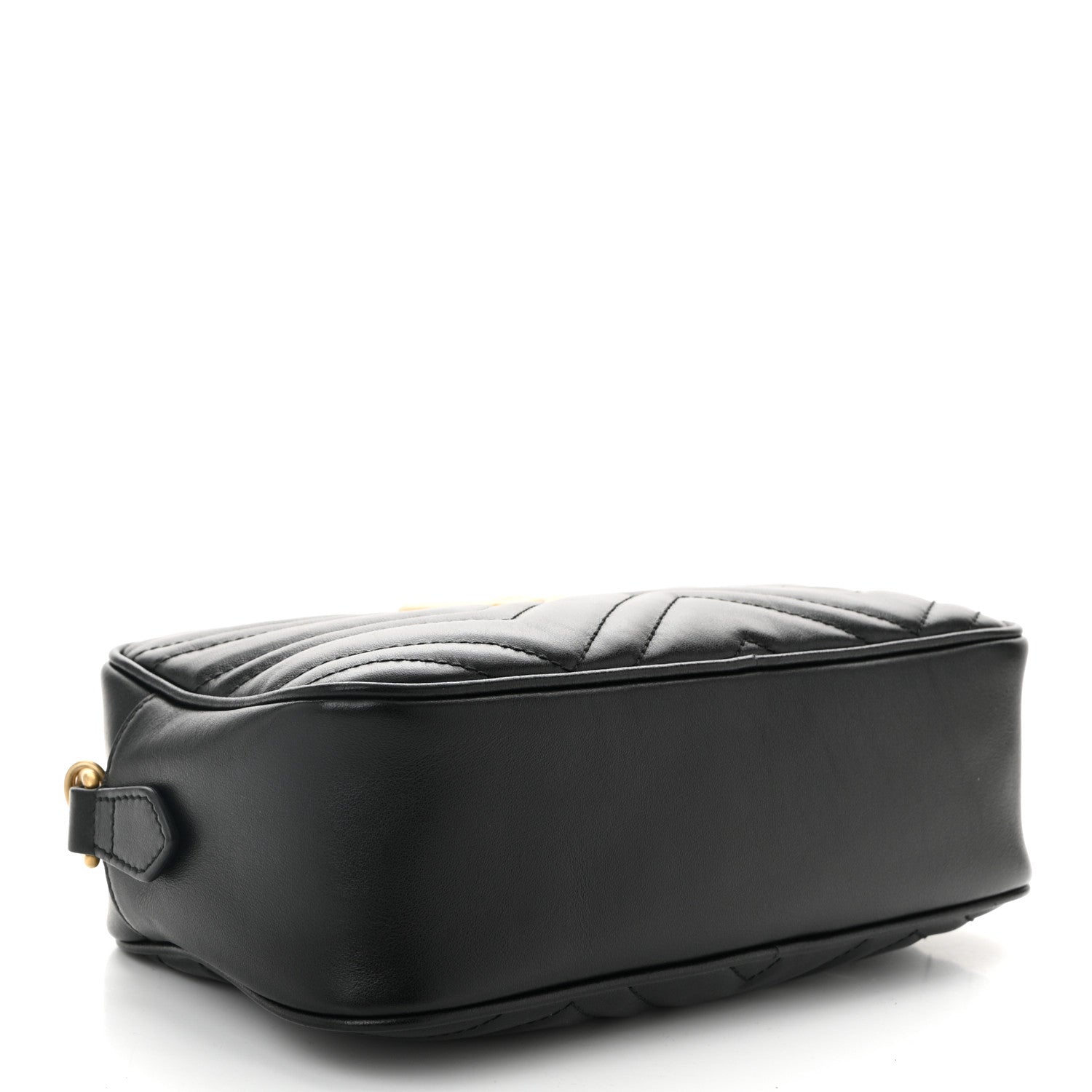 Calfskin Matelasse Small GG Marmont Chain Shoulder Bag Black