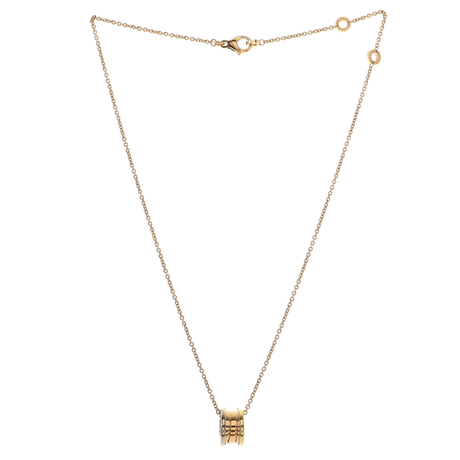 B.Zero1 Pendant Necklace 18K Tricolor Gold