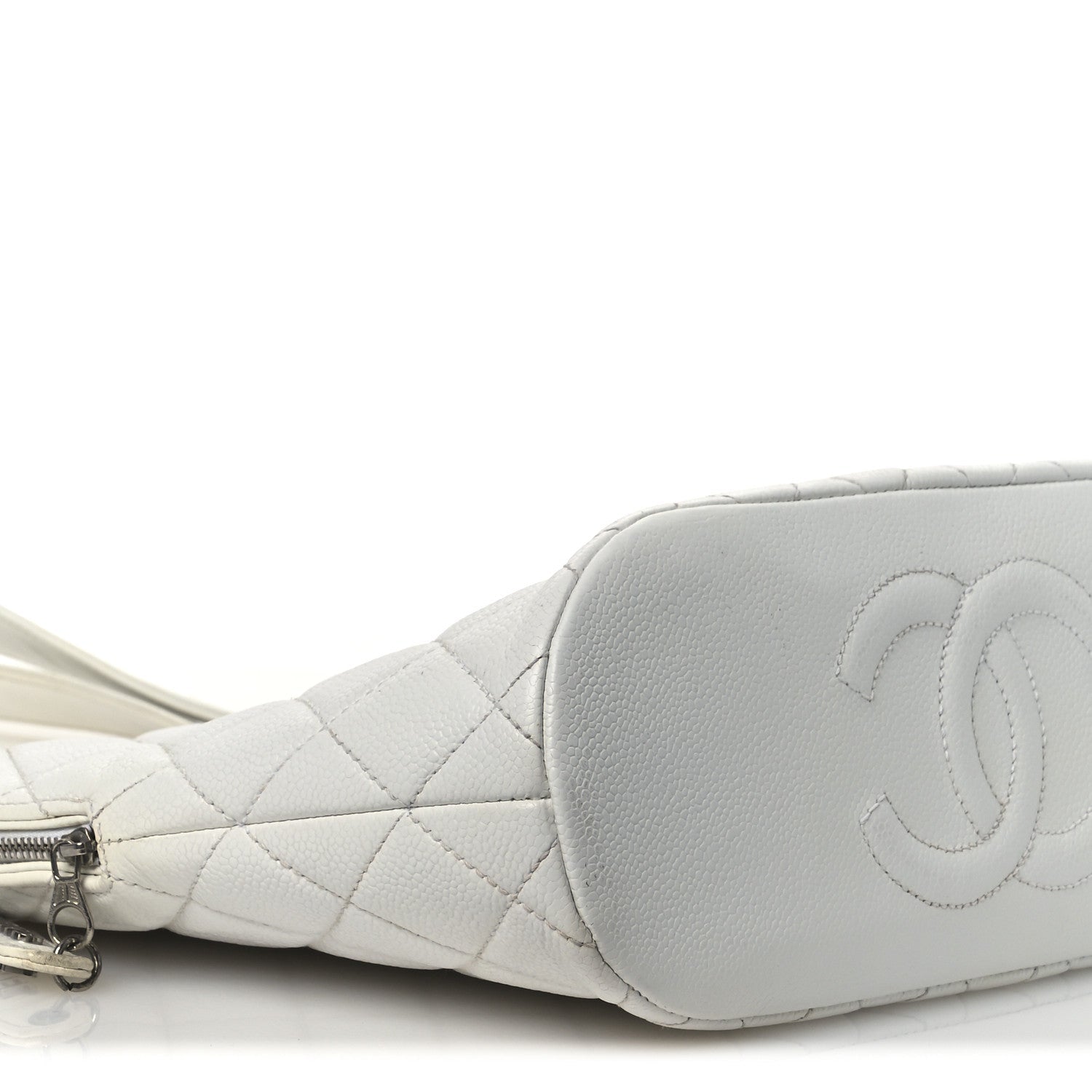 Caviar Quilted Shoulder Bag White