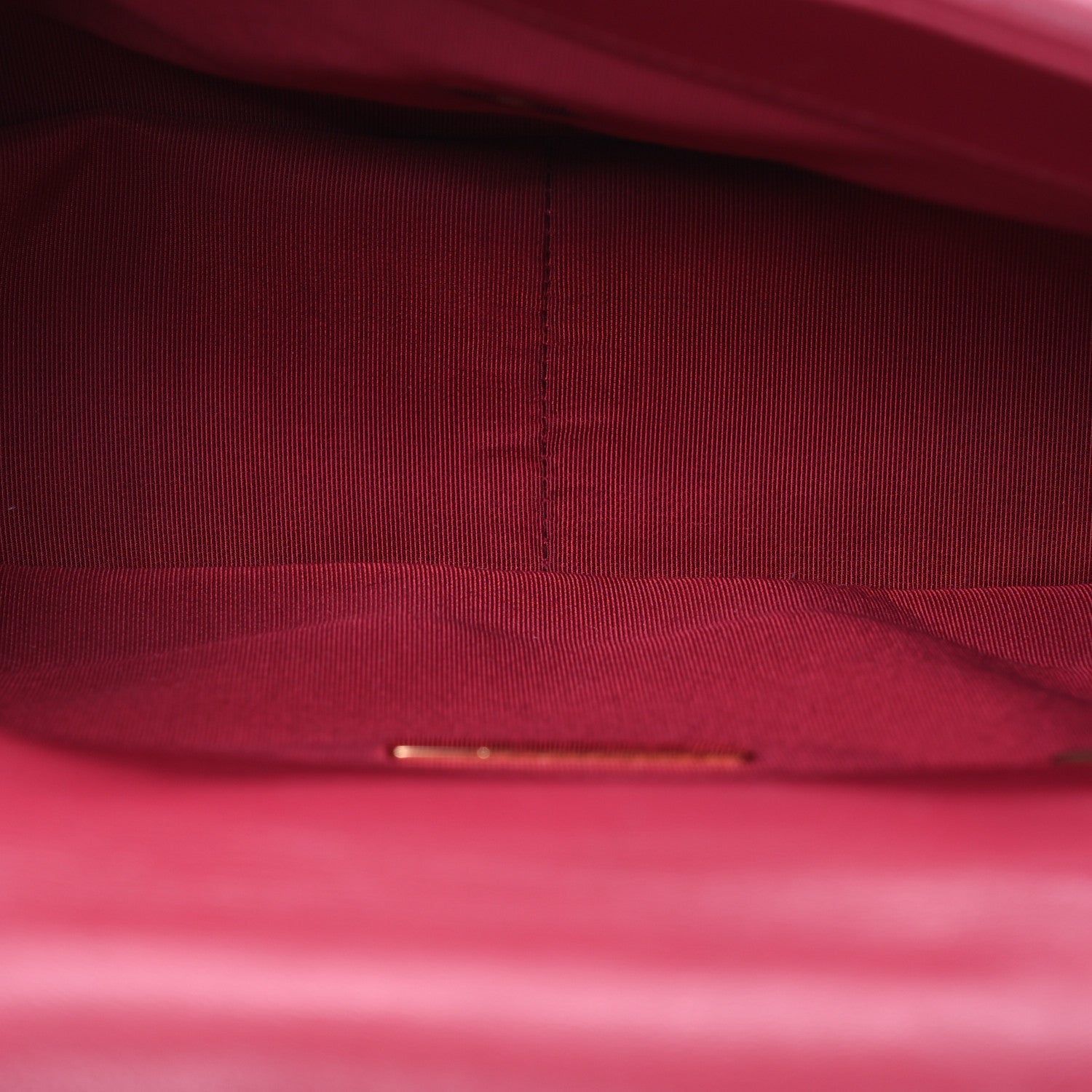 Goatskin Quilted Large Chanel 19 Flap Dark Pink
