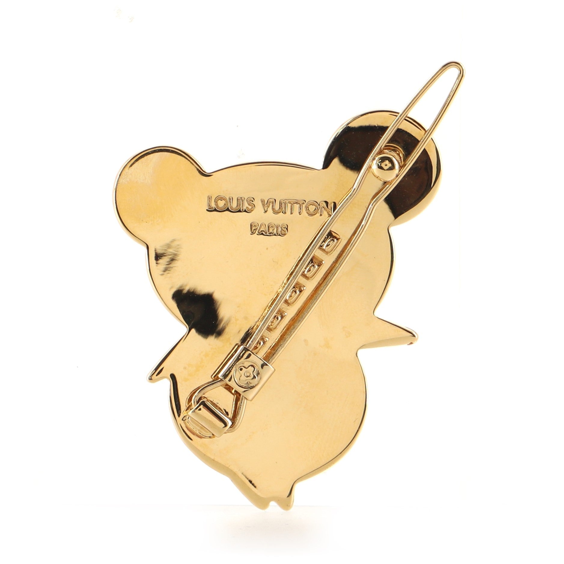 Murakami Panda Hair Clip Barette Metal and Enamel XS