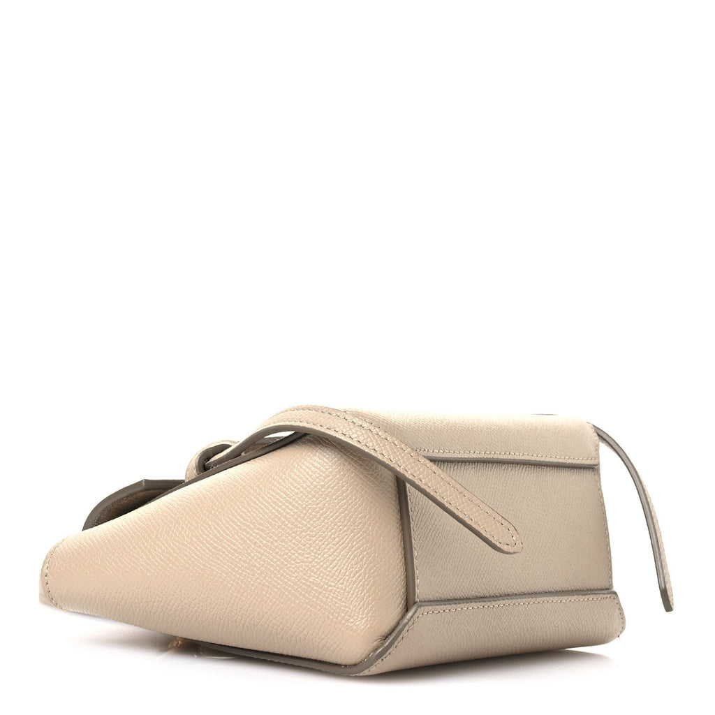 Grained Calfskin Pico Belt Bag Light Taupe