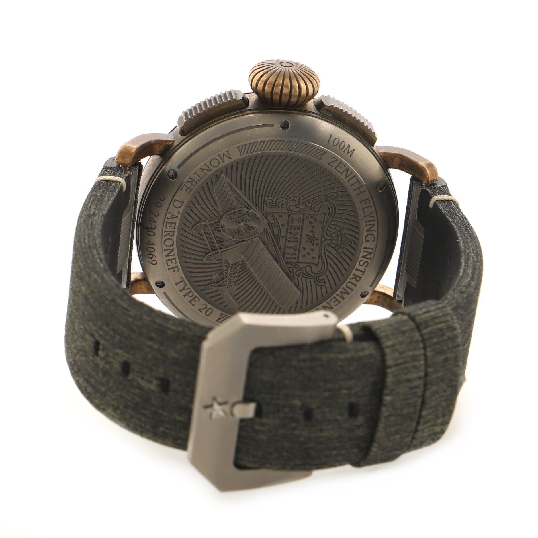 Pilot Montre d'Aeronef Type 20 Adventure Chronograph Automatic Watch Bronze and Matrix Leather 45