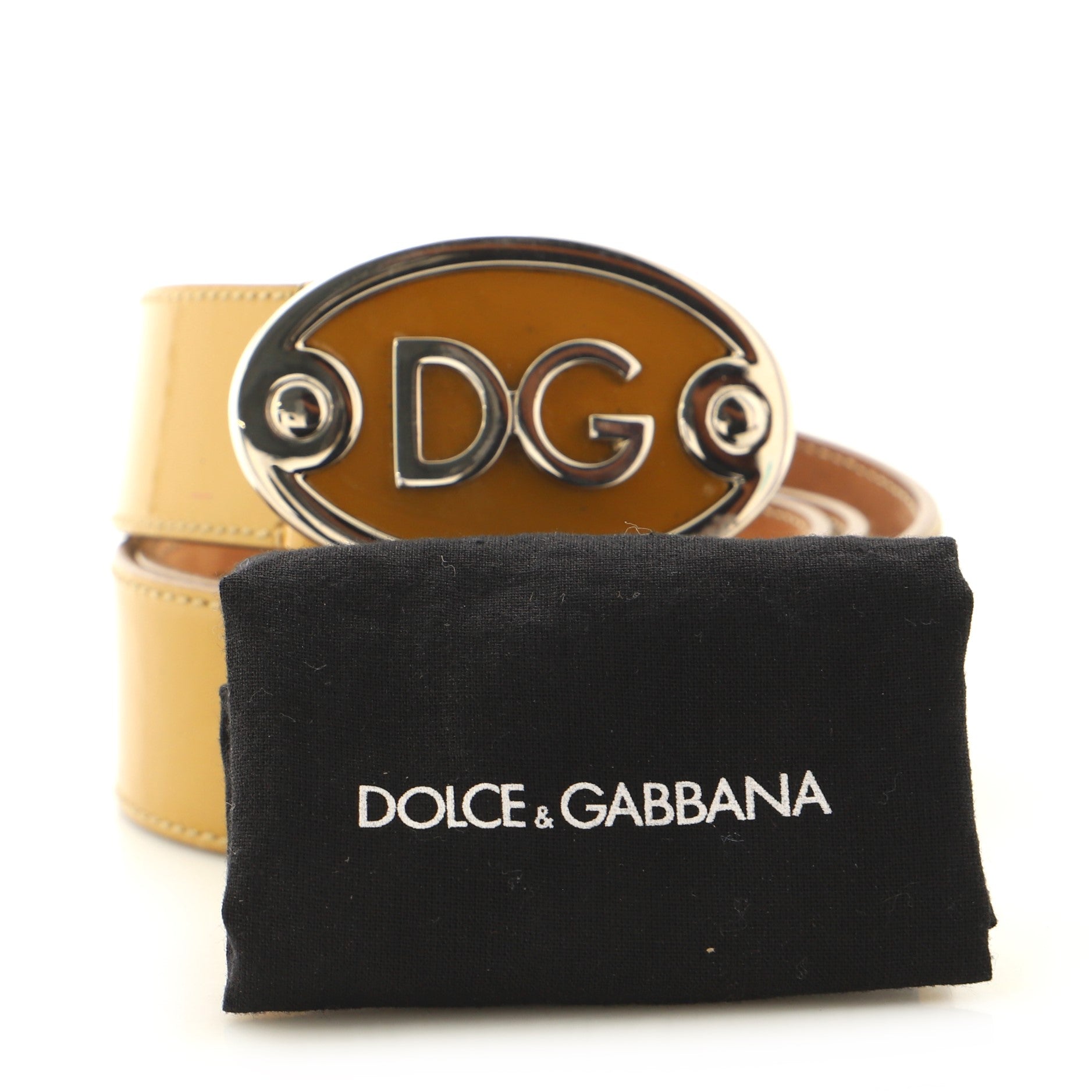 DG Logo Belt Leather Medium 90