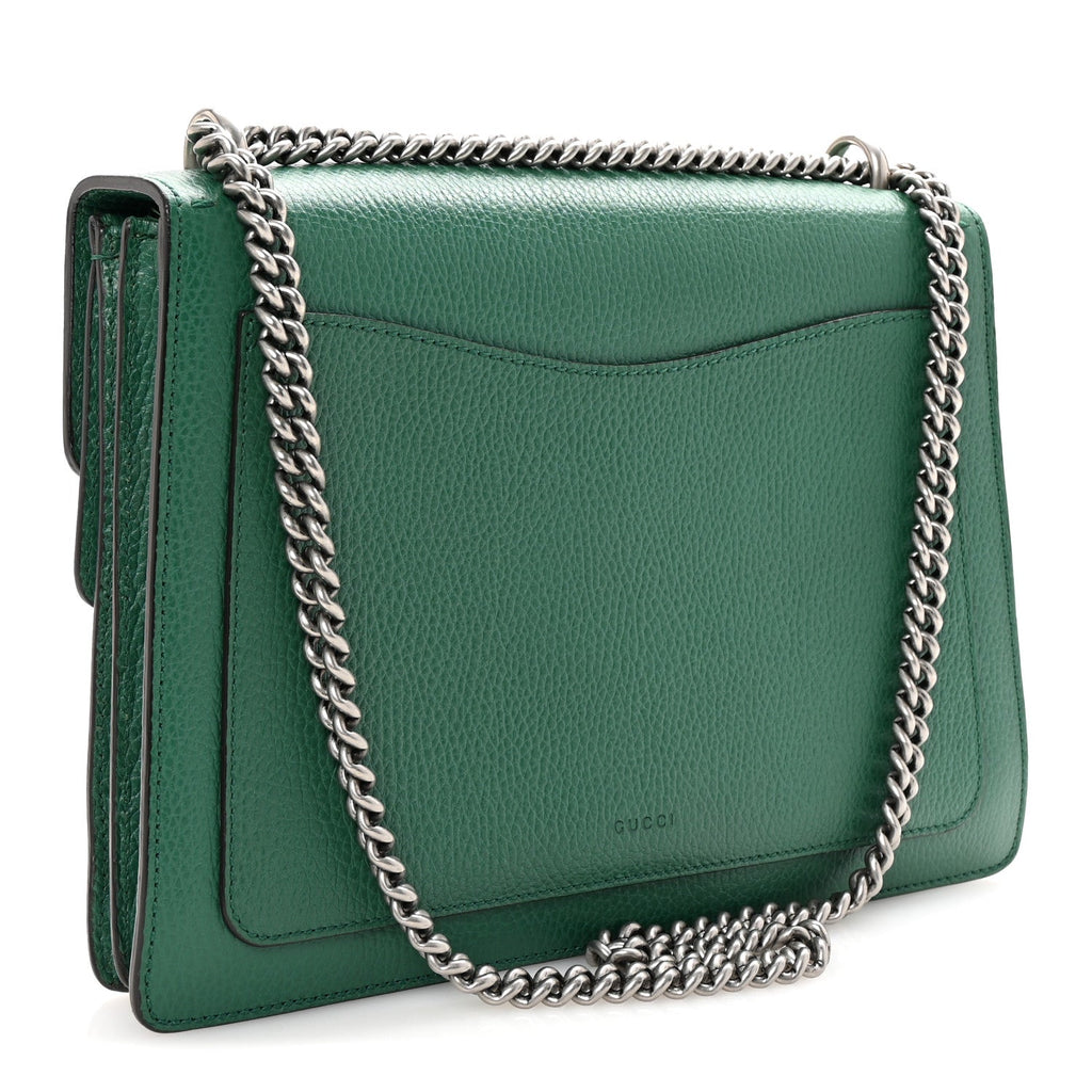Dollar Calfskin Crystal Medium Dionysus Shoulder Bag Emerald