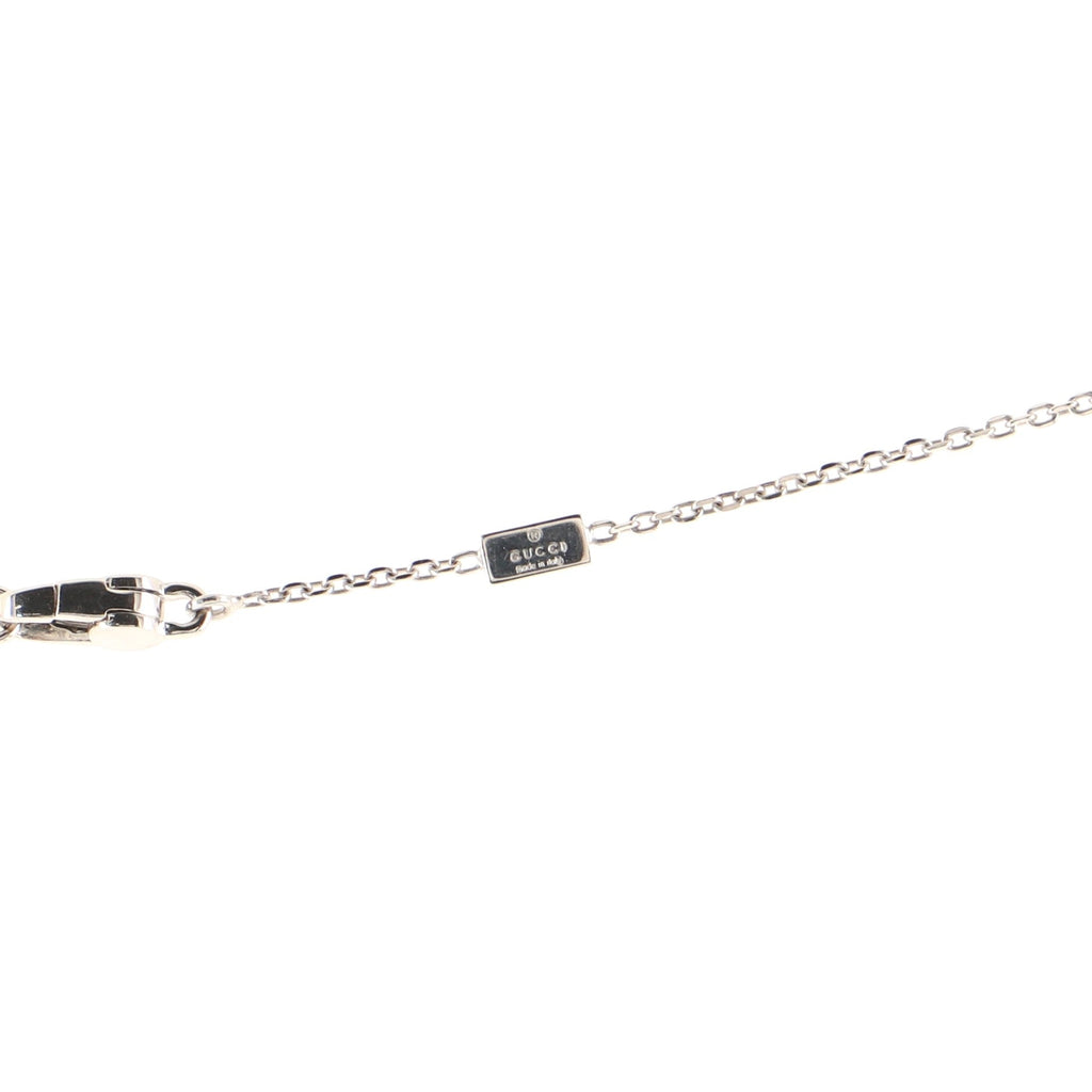 Split Cross Pendant Necklace 18K White Gold