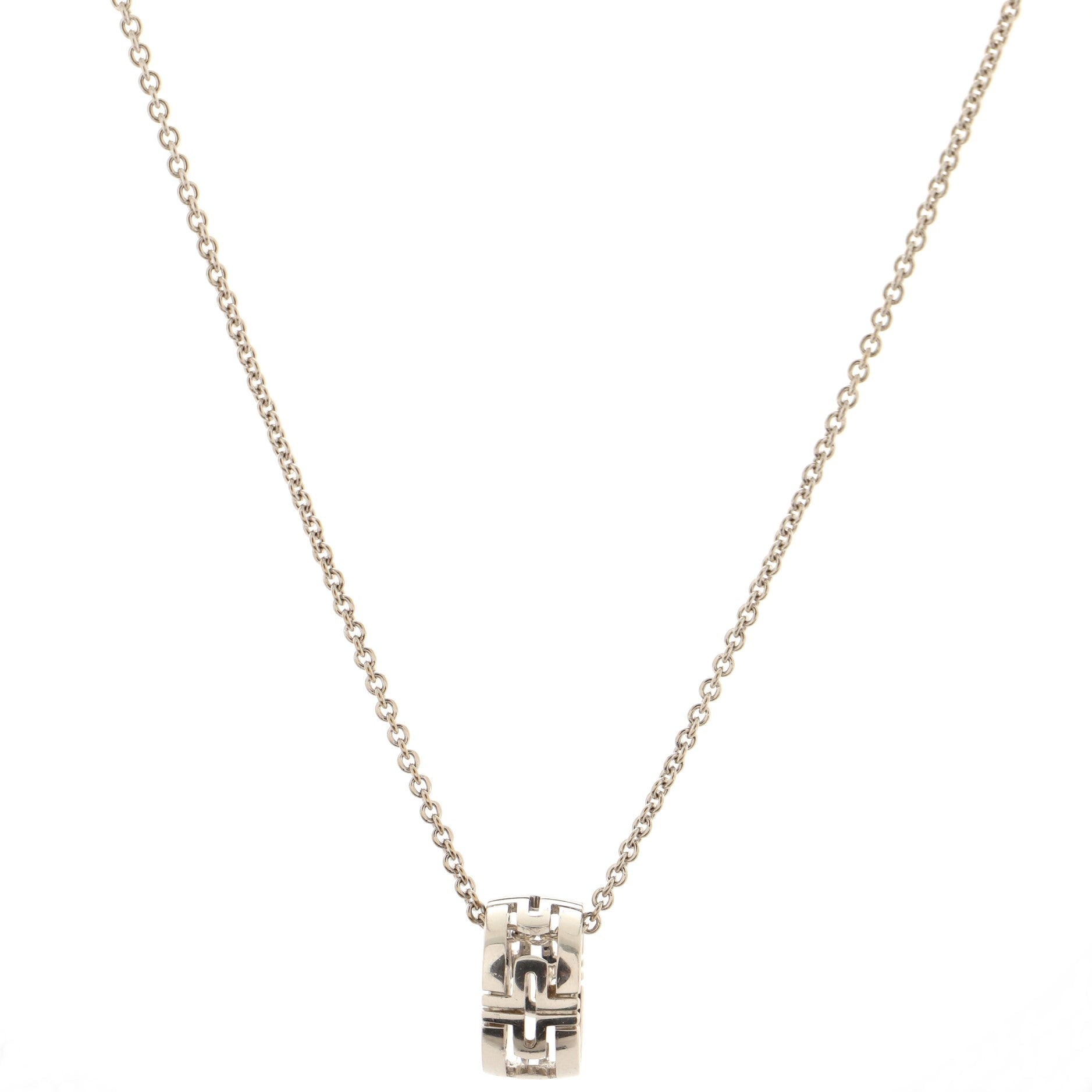 Parentesi Pendant Necklace 18K White Gold