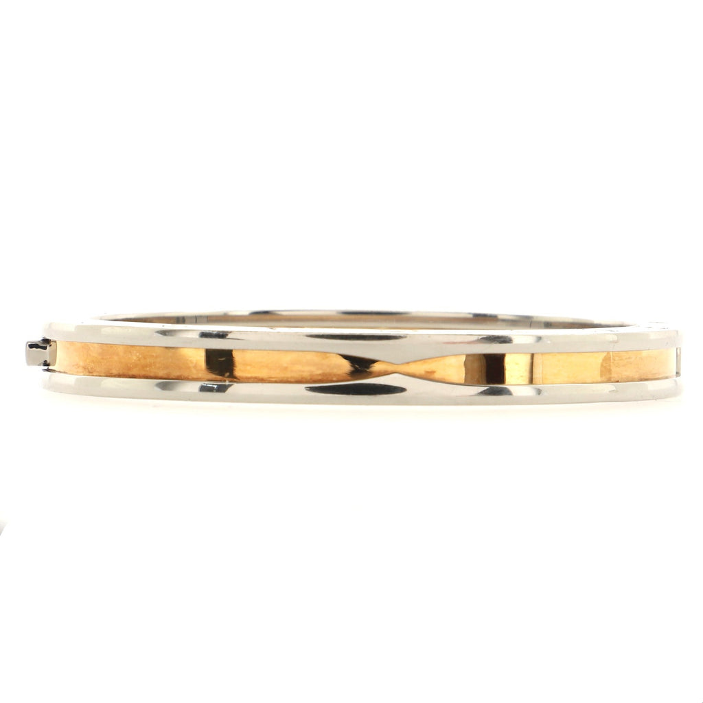 B.Zero1 Hinged Bangle Bracelet 18K Rose Gold and Stainless Steel 5.5mm