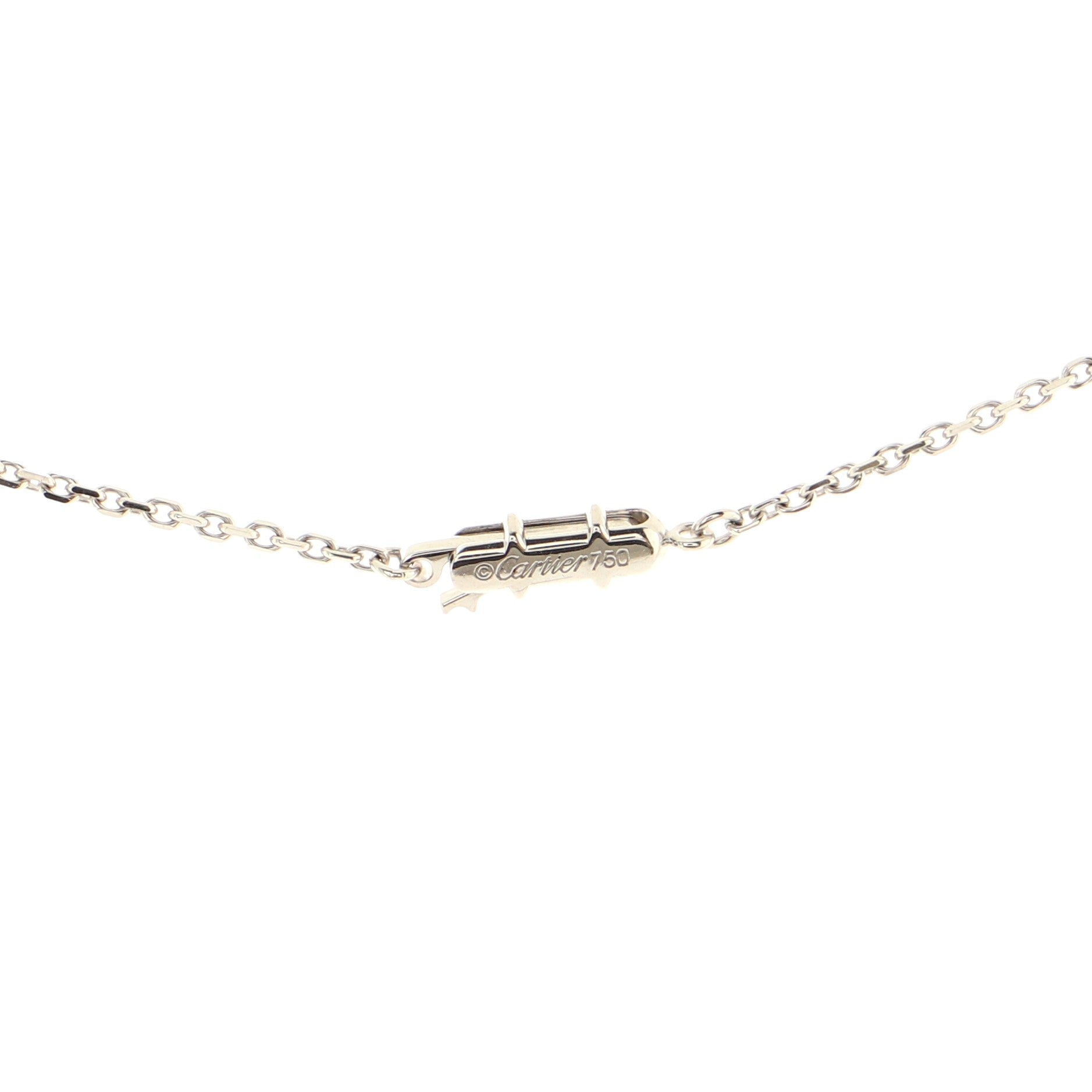C Heart de Cartier Pendant Necklace 18K White Gold with Pave Diamonds